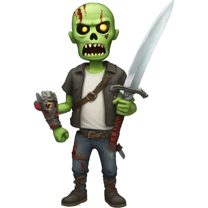 Zombie with sword emoji