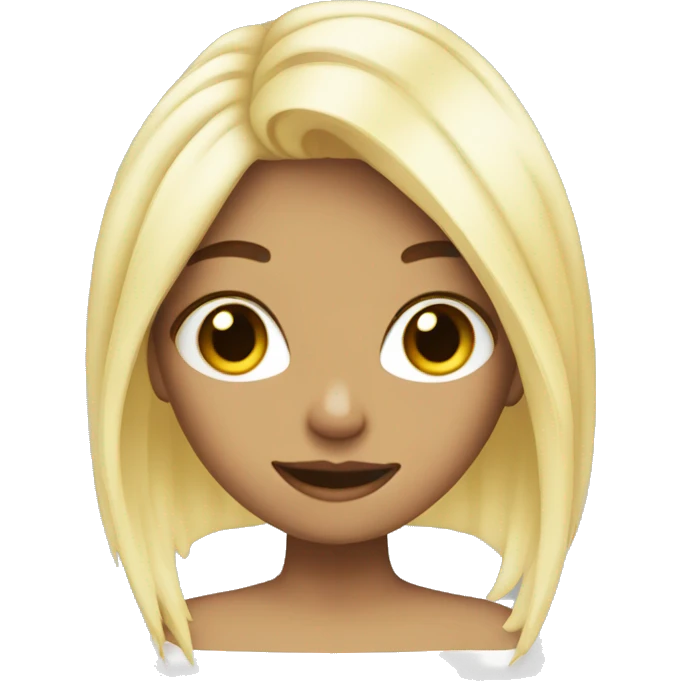 girl bleaching her hair emoji