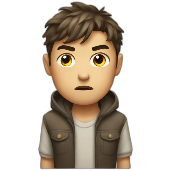 grumpy kid emoji