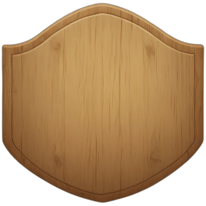 escudo de madera emoji