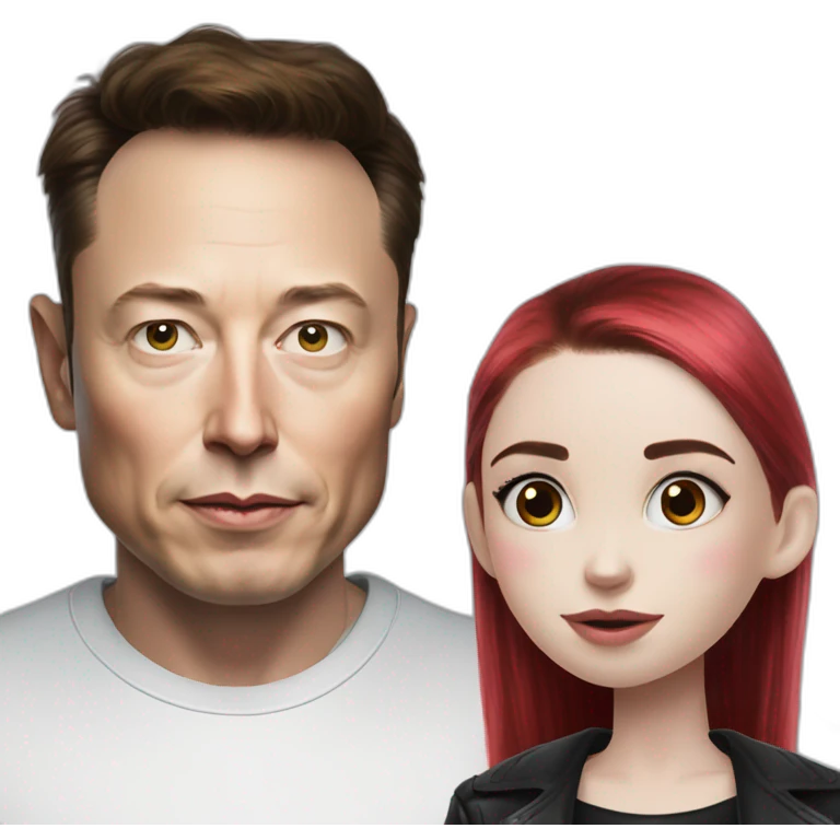 Elon musk and grimes emoji