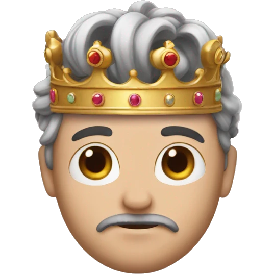 the crown is knocked off the head with a slipper emoji