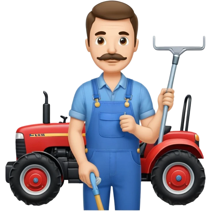 Mops in tractor say: здорова бляде emoji