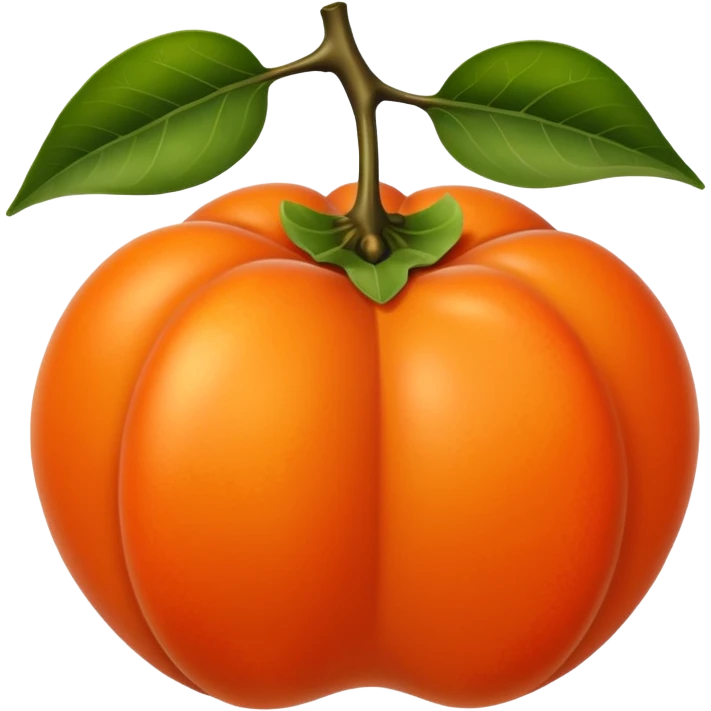 persimmon fruit simple emoji