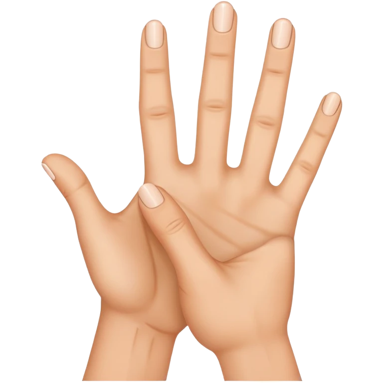 five finger hand holding four fingers up emoji