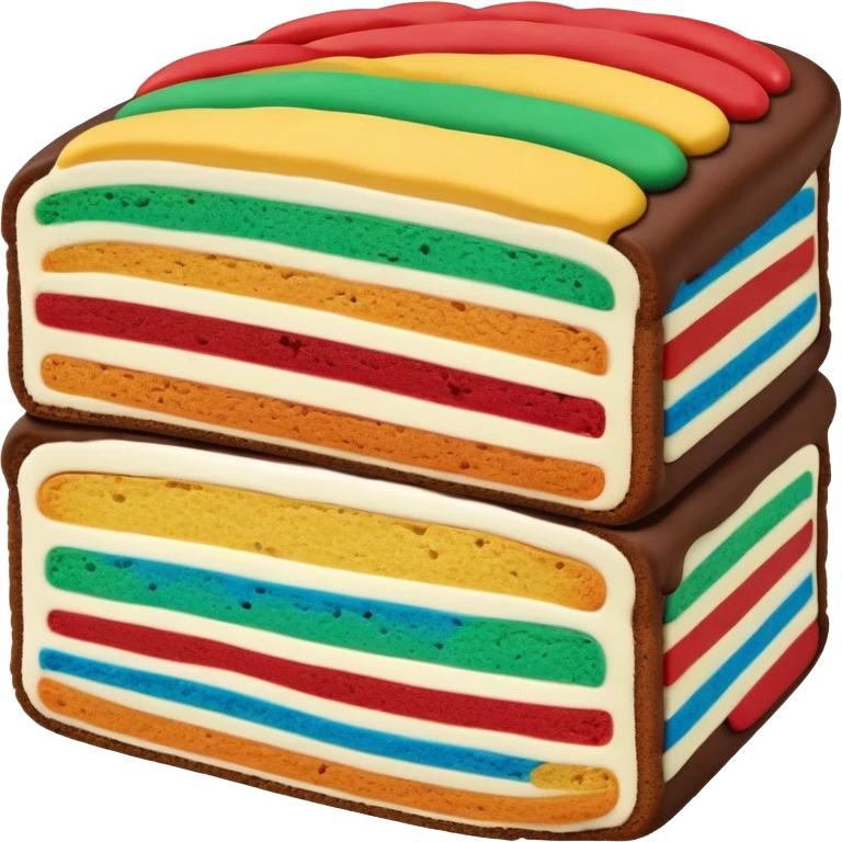 italian seven layer rainbow cookie emoji