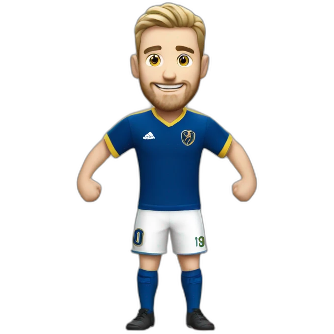 Irish man in boca juniors jersey standing up cheering emoji