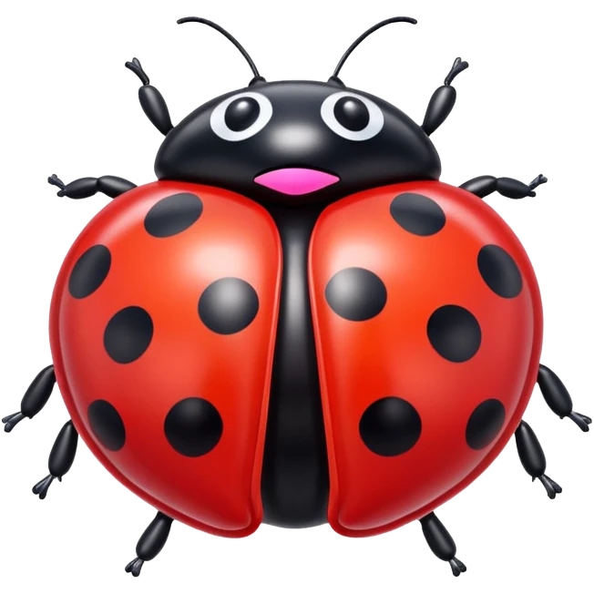   jeff koons style inflatable ladybug art emoji