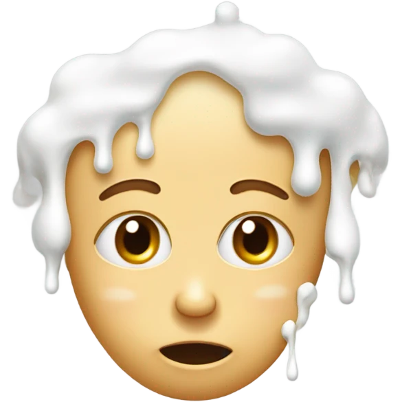 Face covered in milk liquid emoji