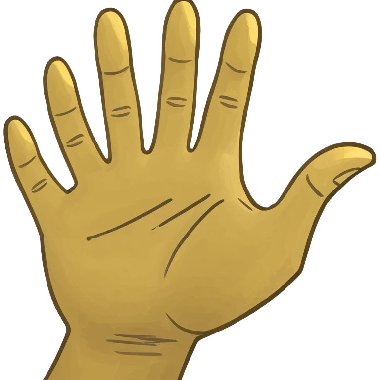 Golden hands emoji
