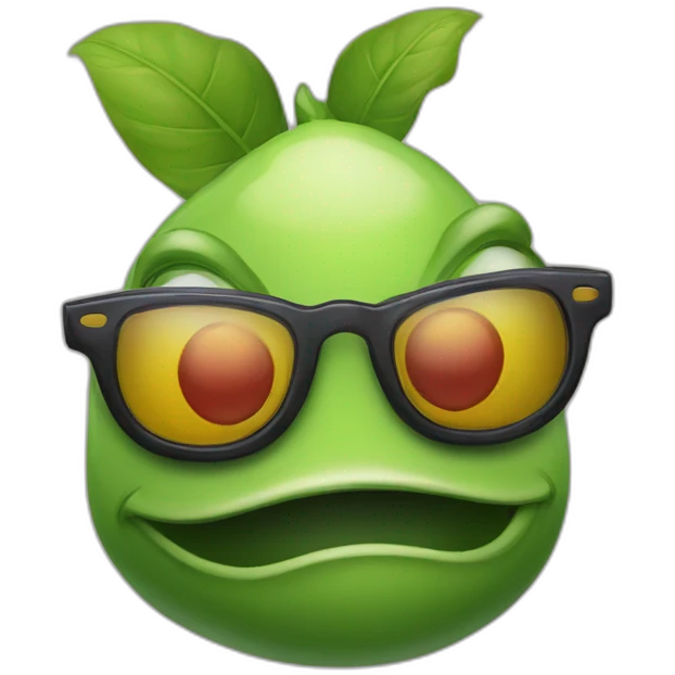 Sapo con gafas y cara de payaso  emoji