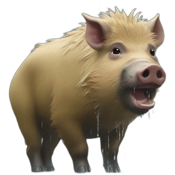 boar under shower emoji
