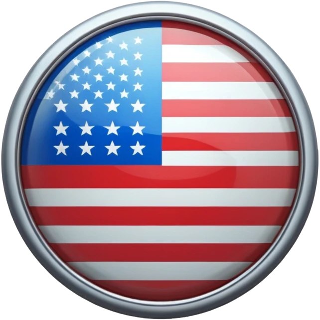 A Circle Shield With American Flag Printed On It emoji