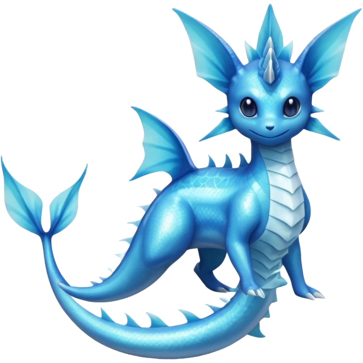 Lumineon-Vaporeon-Dragonair-Fakémon-hybrid-creature (full body)  emoji