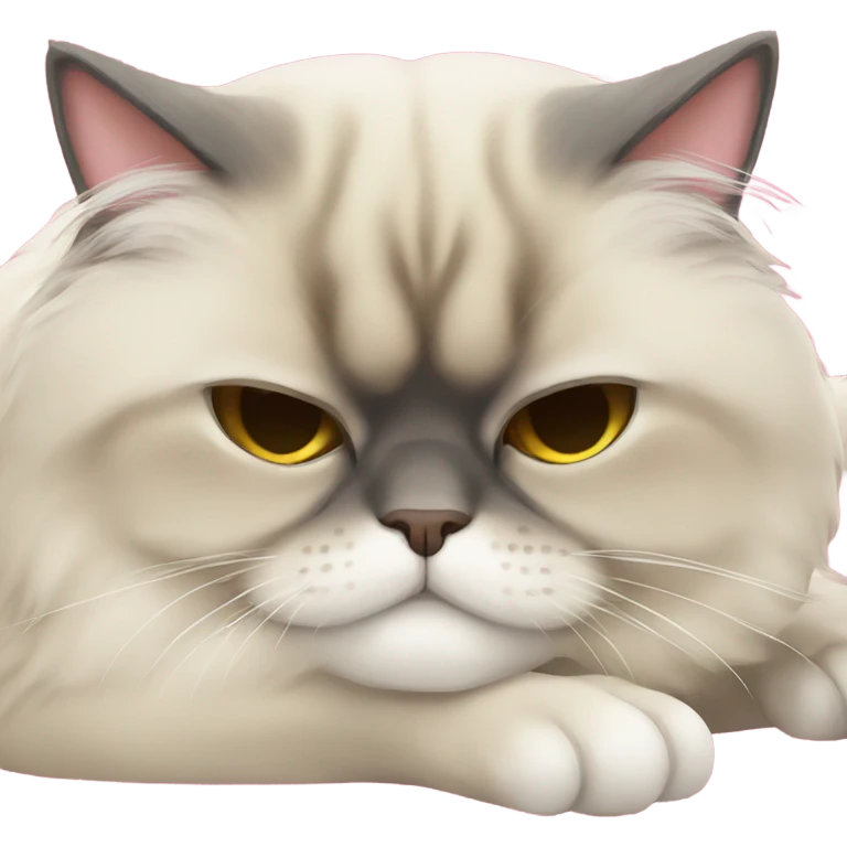 persian cat sleeping emoji