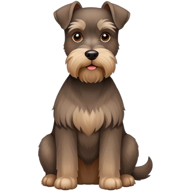 brown schnauzer dog sitting emoji