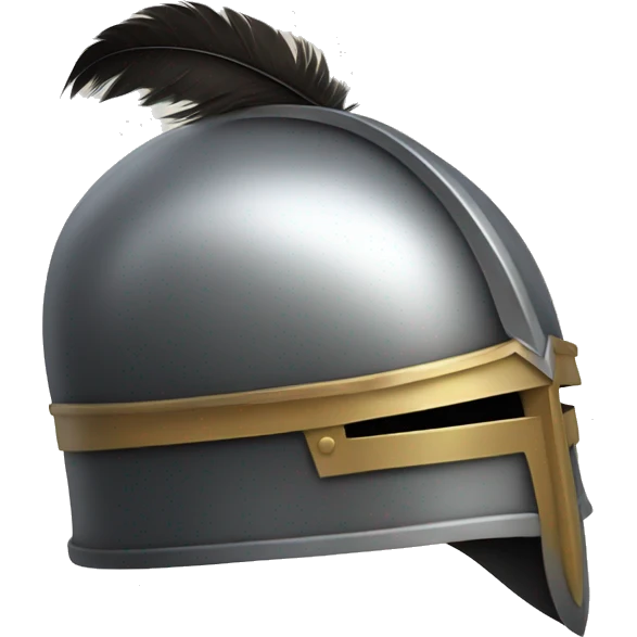knight helmet with feathers emoji