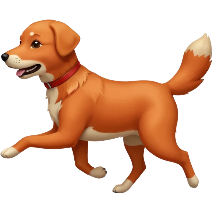 Labrador foxy red running emoji