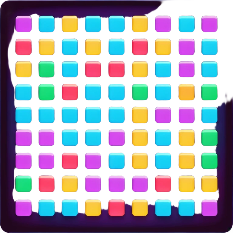 screen with blocks of code in bright colors emoji