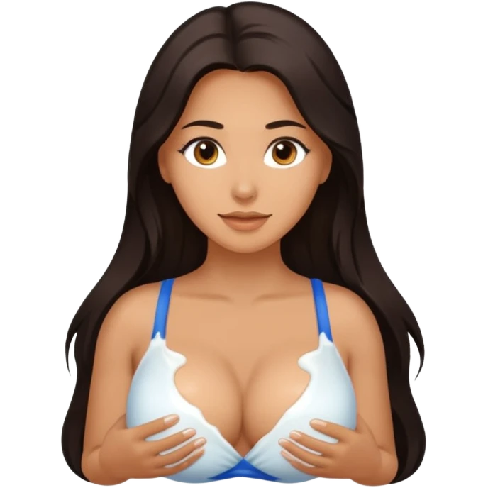 Emoji of big boobs Latina big nipples milk emoji