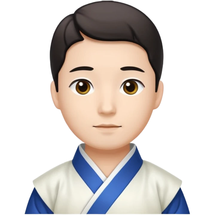 man in white hanbok emoji