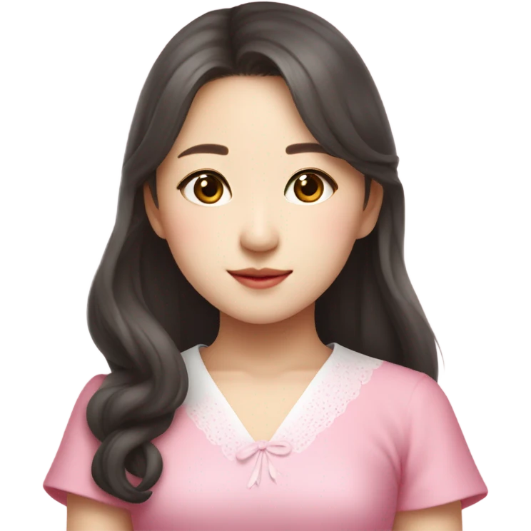 Wonyoung asian kpop cute girl wearing pink dress  emoji