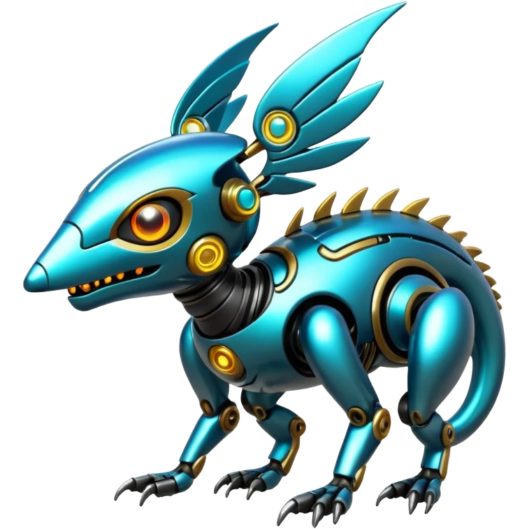 Futuristic shiny cyberpunk-Fakémon-Pokémon-creature emoji