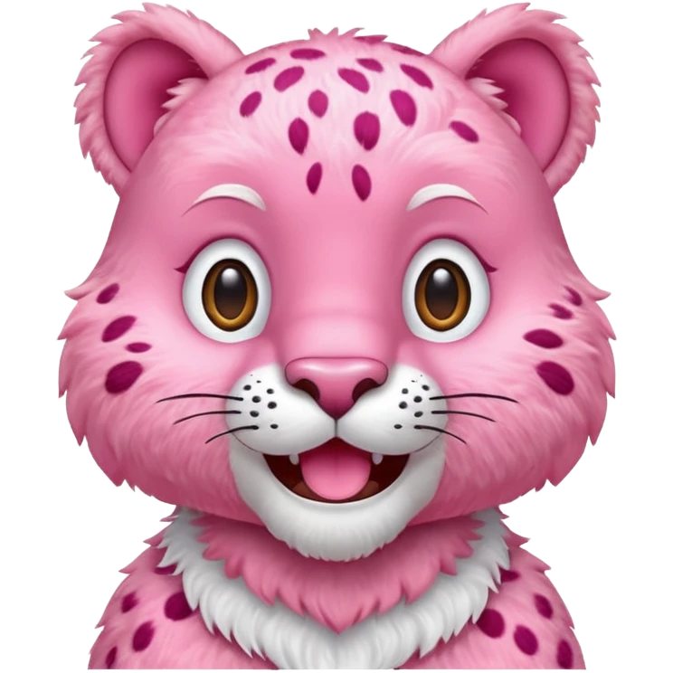 Pantera rosa con un buen amigo emoji