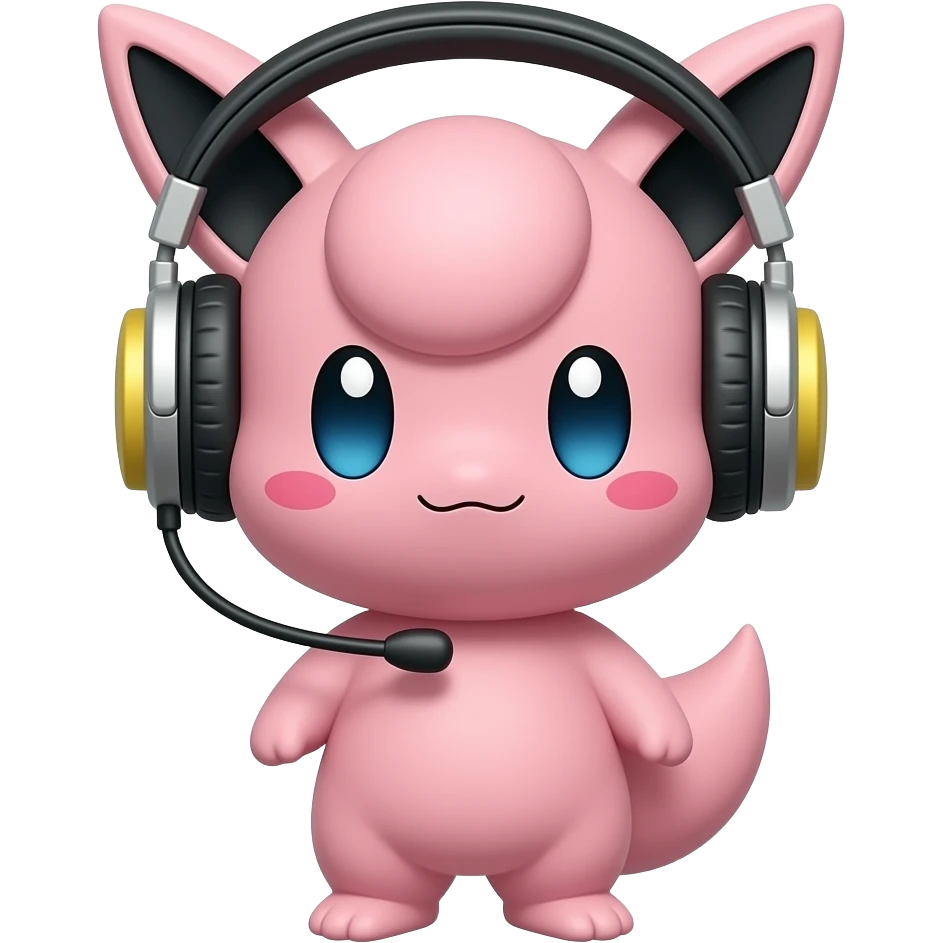 Pokemon Jigglypuff head headphone emoji