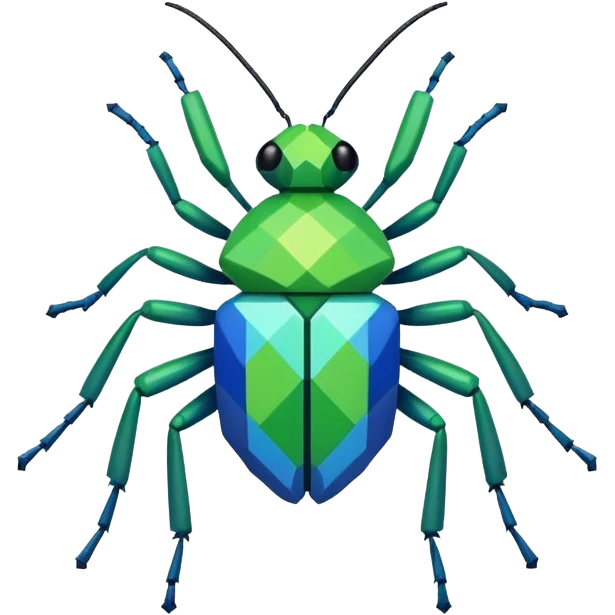 Pixelated bug emoji