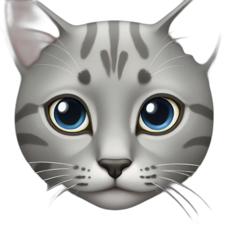 Grey cat emoji