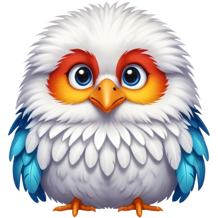 Cute bird with loving eyes emoji
