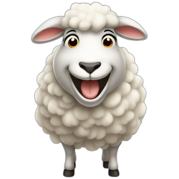 laughing sheep emoji