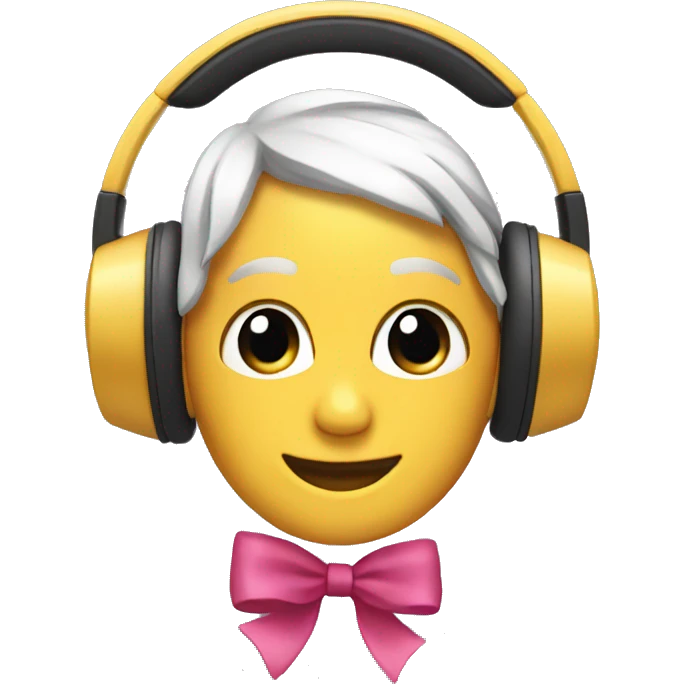 Headphones with bows emoji