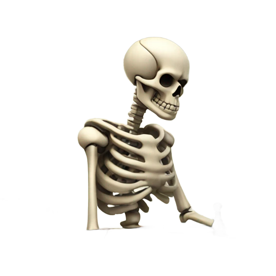 Skeleton play chess emoji
