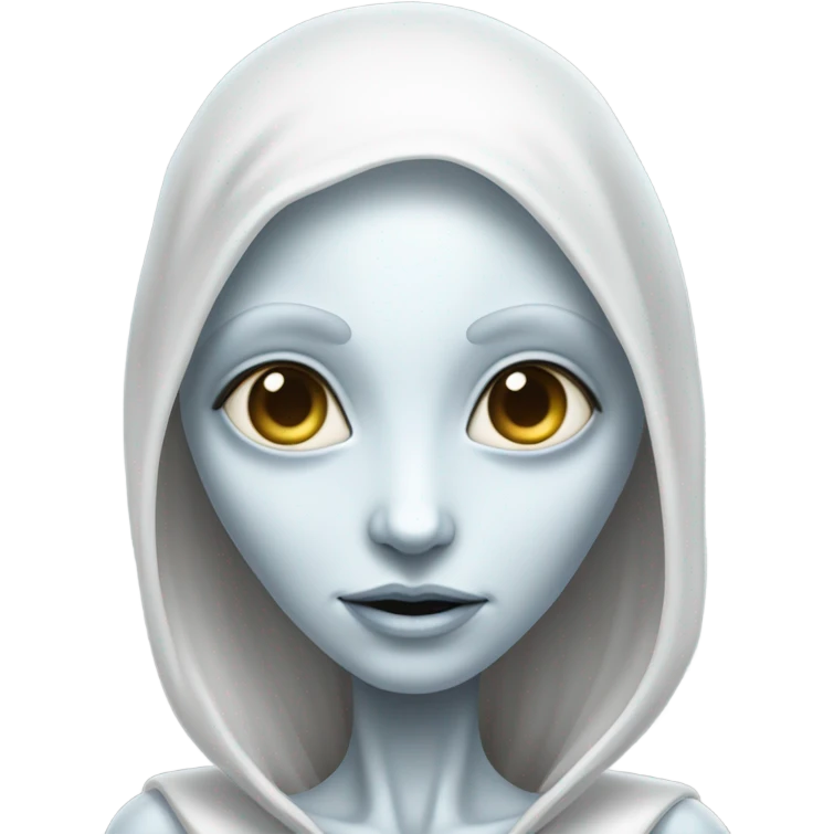 a white alien woman full body emoji