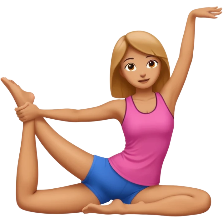 The woman who just woke up is stretching lazily emoji