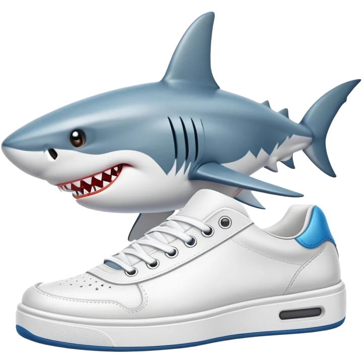 shark wearing sneakers emoji