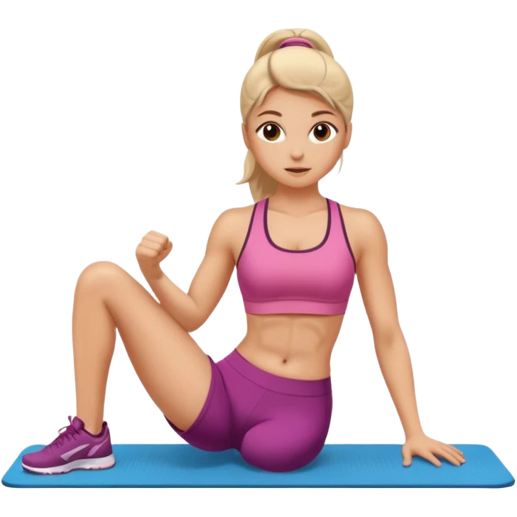 girl working out abs workout  emoji