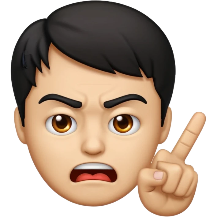 Angry emoji with middle finger  emoji