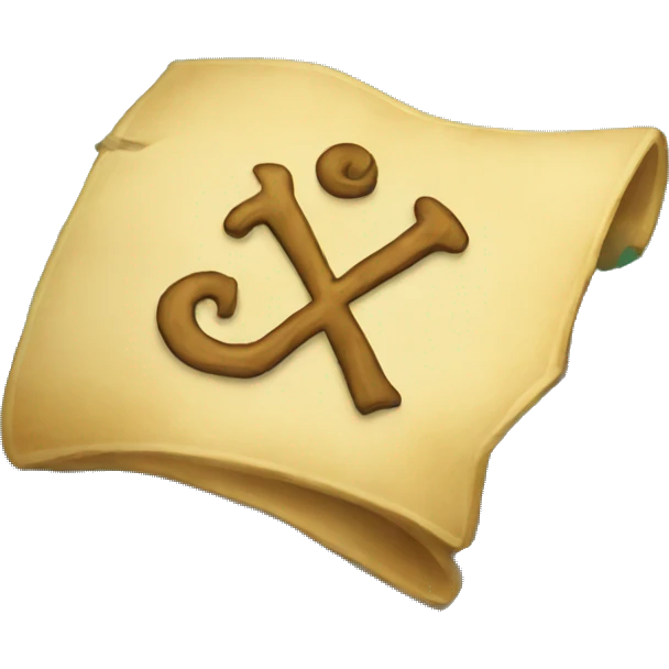 Treasure map with an X to mark the spot emoji