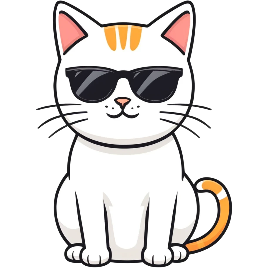 Cat with sunglasses emoji