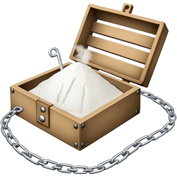 animal trap filled with cocaine  emoji