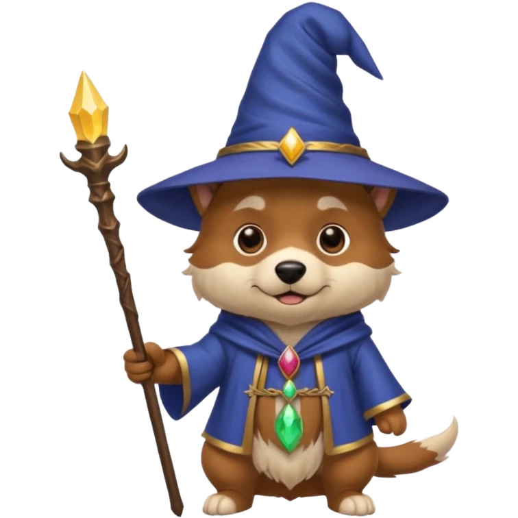 Dog wizard emoji