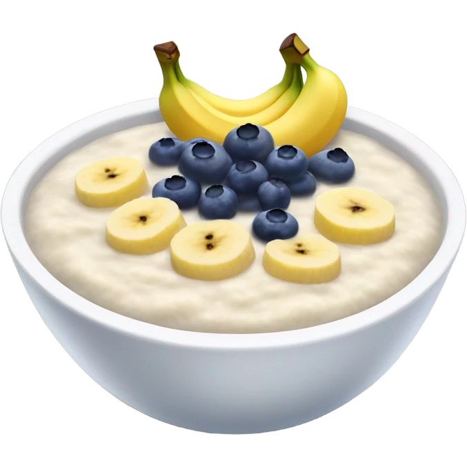 porridge with banana and blueberry
 emoji