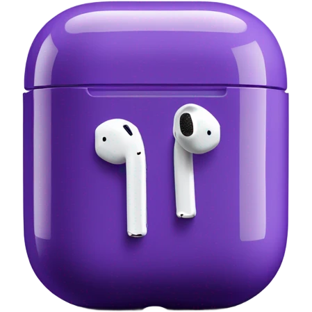 AirPods in purple case emoji