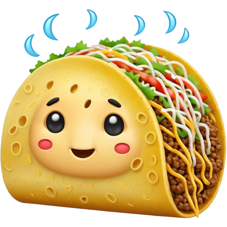 Cloud raining tacos emoji