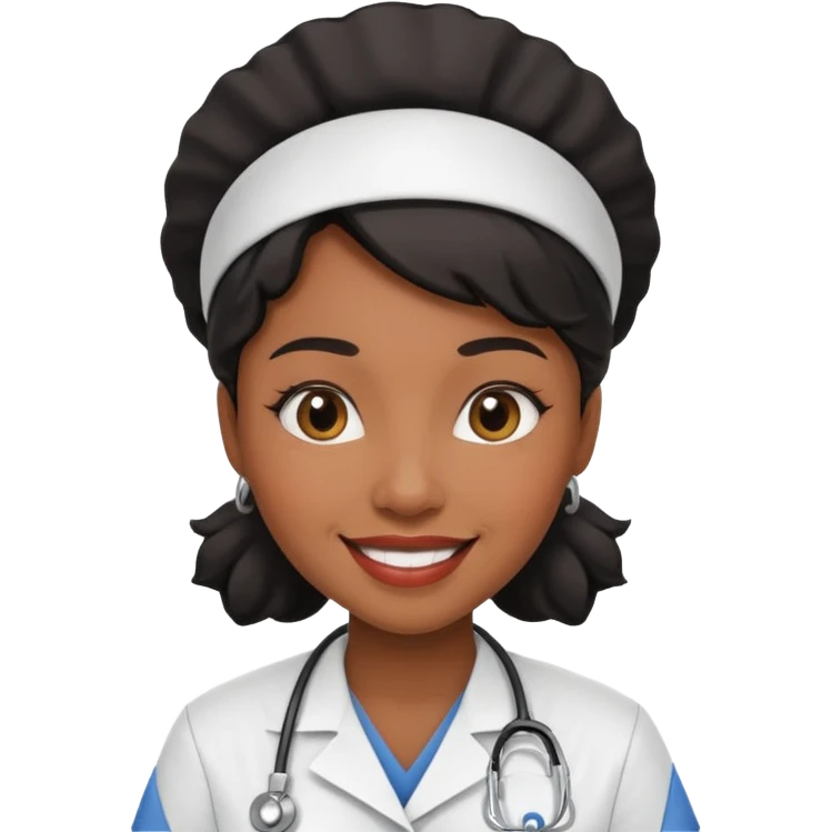 nurse black woman emoji