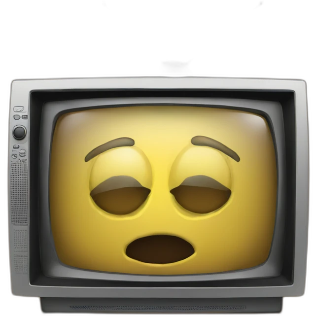 Tv with the text "pantalla" written on the screen emoji
