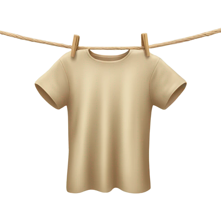 beige clothing on clothesline  emoji